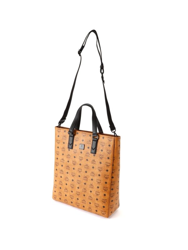 gy2033 01 3 MCM Klassik Visetos Tote Bag Brown