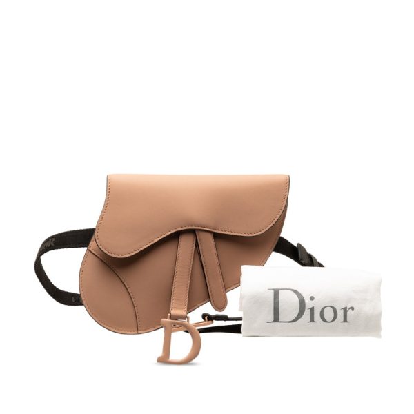 imemmpyebw0fr17o 9 Dior Saddle Leather Logo Shoulder Bag Biege