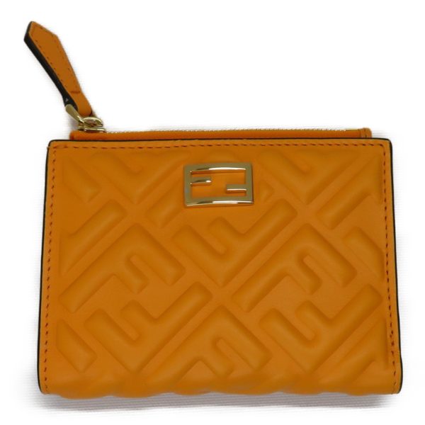 img 0104 Fendi Bi fold Compact Wallet Clementine