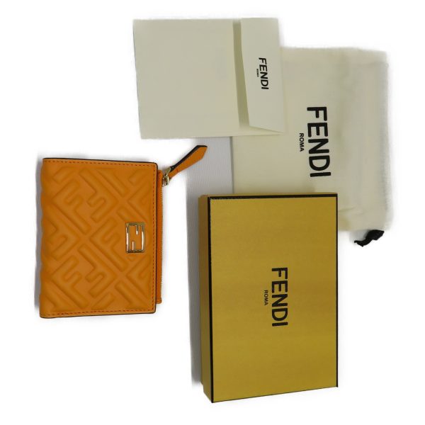 img 0113 Fendi Bi fold Compact Wallet Clementine