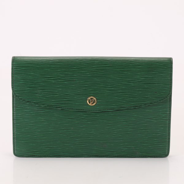 img 01465671 Louis Vuitton Montaigne Pouch Leather Green