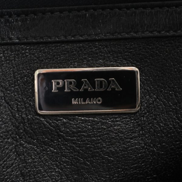 img 01634526 Prada Triangle Logo Business Bag Leather Black