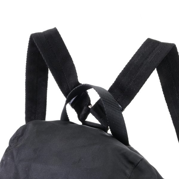 img 01640940 Prada Tessuto Nylon Triangle Logo Leather Backpack Shoulder