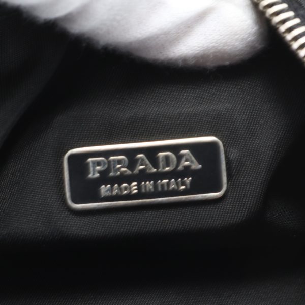 img 01641196 Prada Tessuto Nylon Triangle Logo Handbag Tote Top Handle Shoulder Black