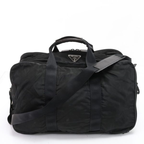 img 01662021 Prada Tessuto Boston Bag Black