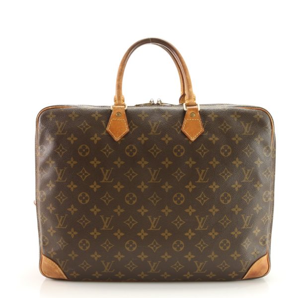 img 01675274 Louis Vuitton Monogram Porte Document Voyage Business Bag Leather