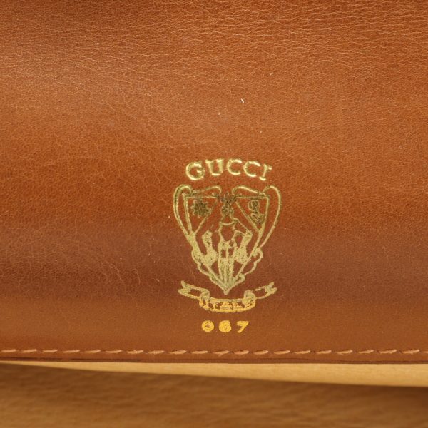 img 01677978 Gucci GG Pleated One Shoulder Bag Brown