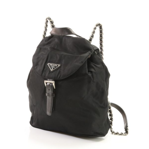 img 01678596 Prada Tessuto Nylon Chain Rucksack Very Good Condition