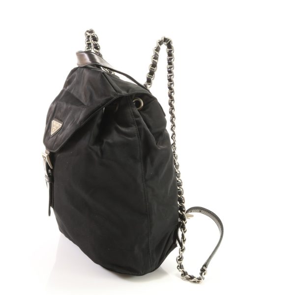 img 01678597 Prada Tessuto Nylon Chain Rucksack Very Good Condition