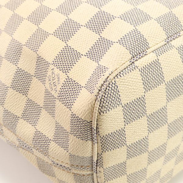 img 01680199 Louis Vuitton Damier Azur Neverfull Mm Tote Bag Leather