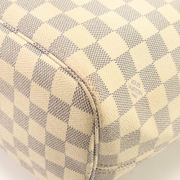 img 01680202 Louis Vuitton Damier Azur Neverfull Mm Tote Bag Leather