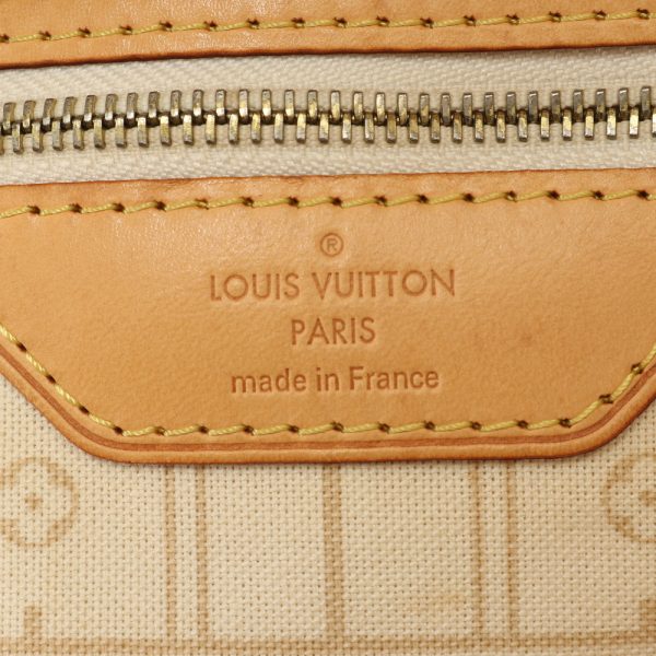 img 01680205 Louis Vuitton Damier Azur Neverfull Mm Tote Bag Leather