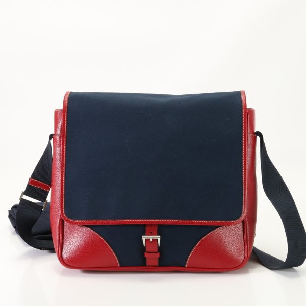 img 01685298 Prada Shoulder Bag Dark Blue Leather