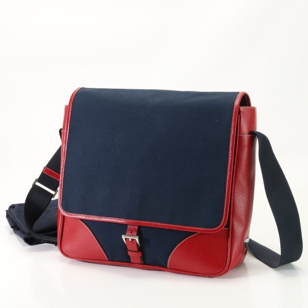 img 01685299 Prada Shoulder Bag Dark Blue Leather