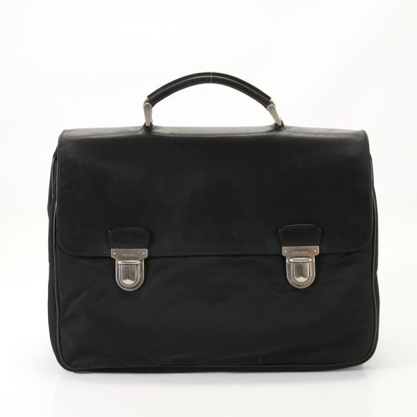 img 01685418 Prada Tesuto Nylon Business Bag Black