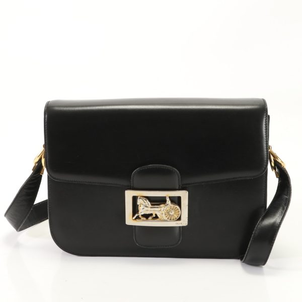 img 01686620 Vintage Celine Carriage Hardware Leather Shoulder Bag Crossbody