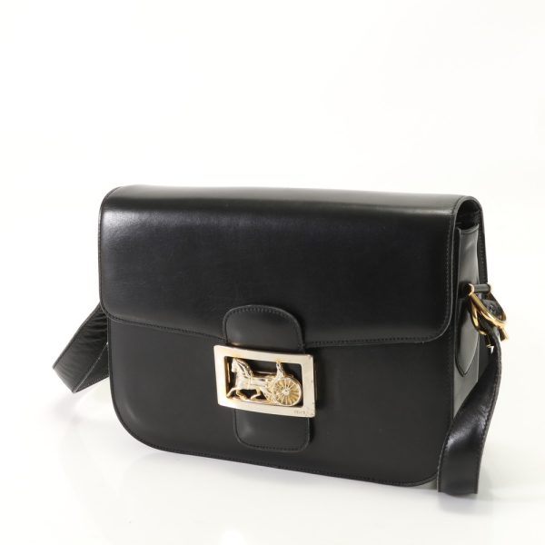 img 01686621 Vintage Celine Carriage Hardware Leather Shoulder Bag Crossbody