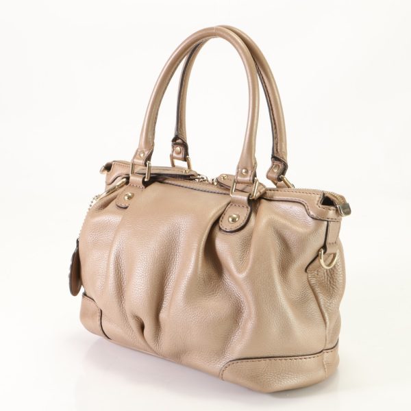 img 01688438 Gucci Sookie Leather Tote Bag Shoulder Beige