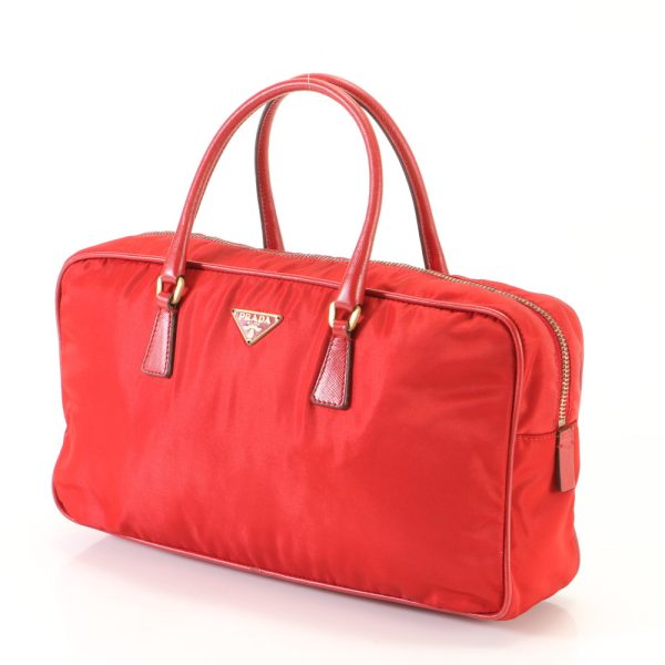 img 01688546 Prada Handbag Tessuto Nylon Leather Red