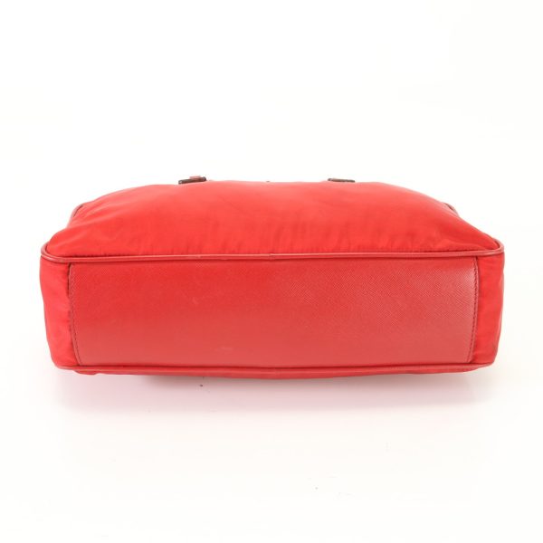 img 01688552 Prada Handbag Tessuto Nylon Leather Red