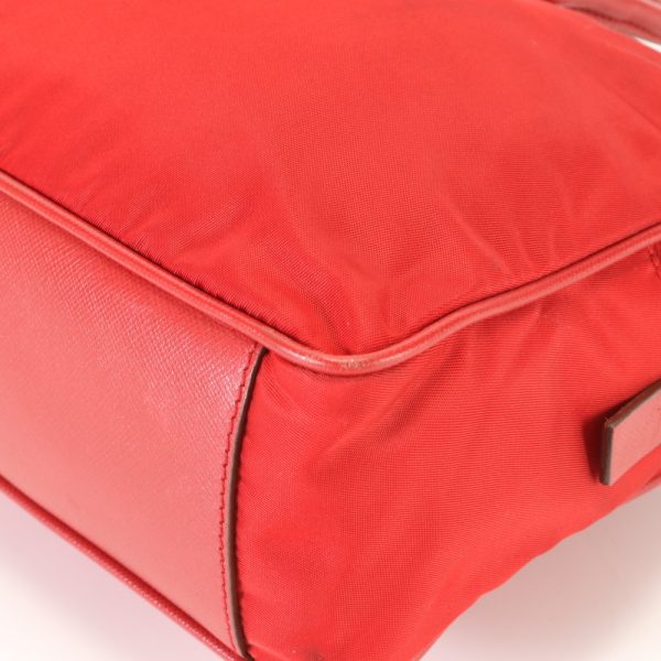 img 01688553 Prada Handbag Tessuto Nylon Leather Red