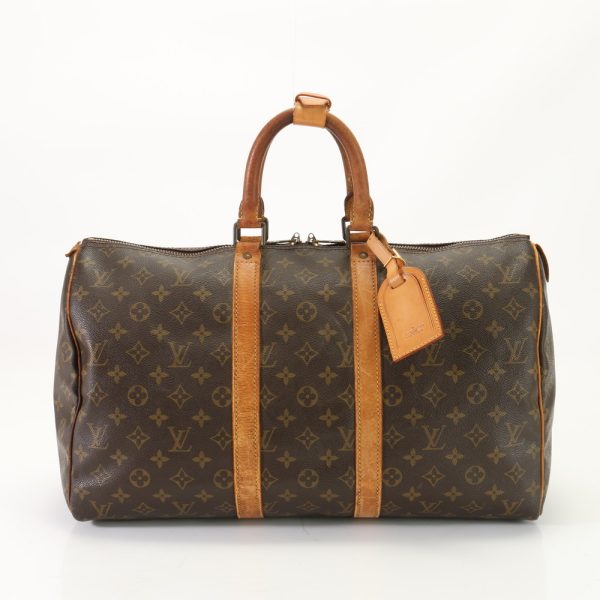 img 01689125 Louis Vuitton Monogram Keepall 45 Boston Bag Brown