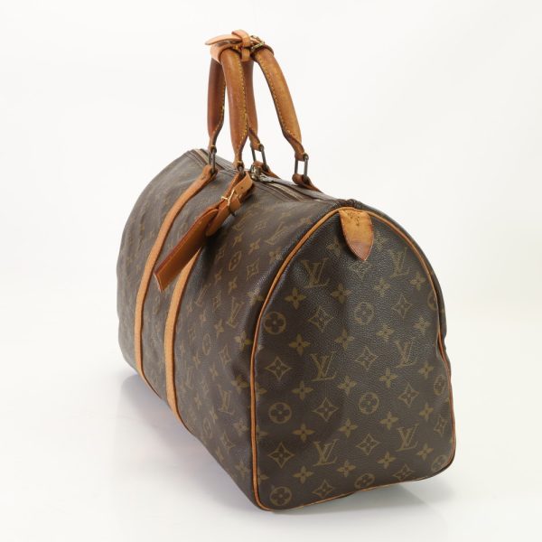 img 01689127 Louis Vuitton Monogram Keepall 45 Boston Bag Brown