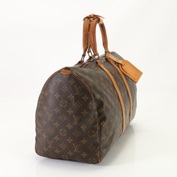 img 01689128 Louis Vuitton Monogram Keepall 45 Boston Bag Brown