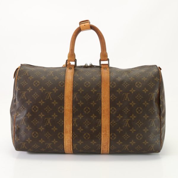 img 01689129 Louis Vuitton Monogram Keepall 45 Boston Bag Brown