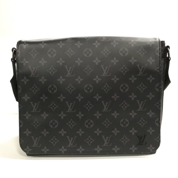 img 2510 Louis Vuitton District MM Monogram Eclipse Messenger Bag Black x Gray