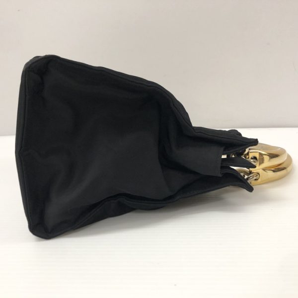 img 5826 Prada Tessuto Nylon Metal Handle Handbag Black