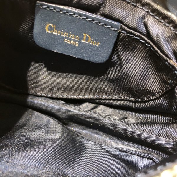 img 6353 Christian Dior Canvas Obry Saddle Clutch Bag Navy