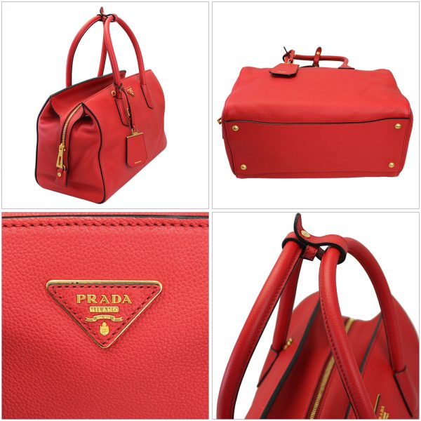 imgrc0065546452 Prada 2way Tote Shoulder Bag Leather Red