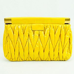 imgrc0067125649 Miu Miu Clutch Bag Patent Leather Yellow