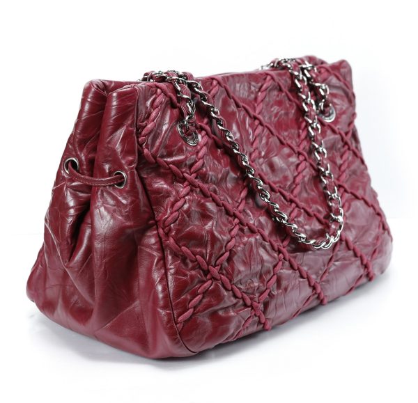 imgrc0070459071 Chanel Ultra Stitch Chain Tote Bag Shoulder Bag Calf Red