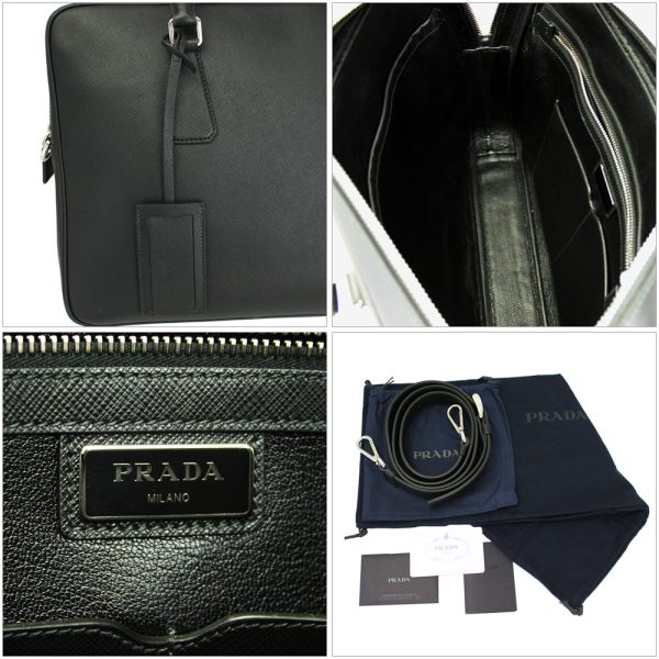 imgrc0070666138 Prada 2way Hand Shoulder Bag Briefcase Black