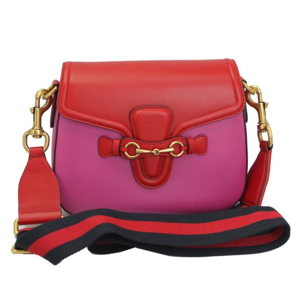 imgrc0070678019 Gucci Shoulder Bag Lady Web Leather Pink Red