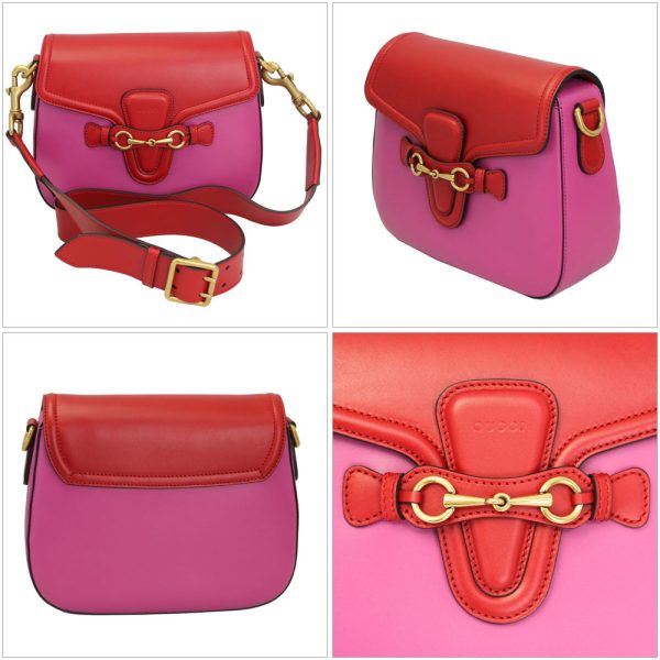 imgrc0070678020 Gucci Shoulder Bag Lady Web Leather Pink Red