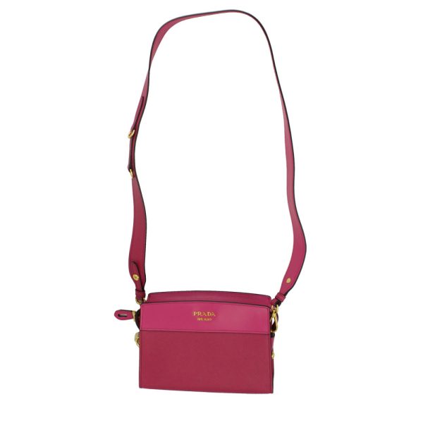 imgrc0074288816 Prada Esplanade Clutch Shoulder Bag Fuchsia Pink