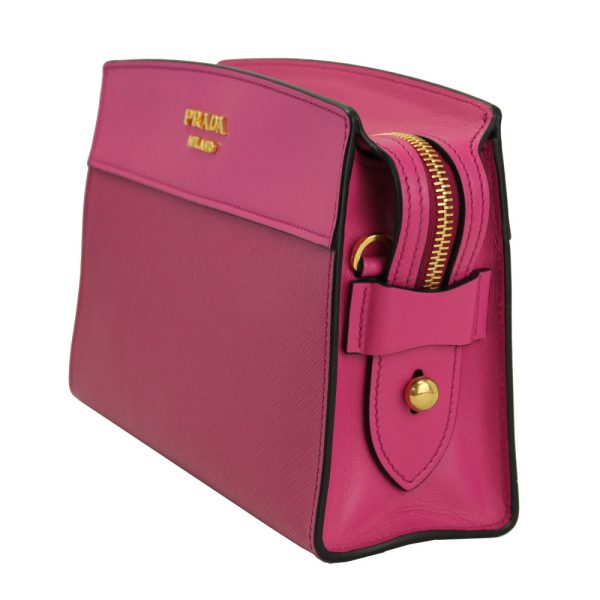 imgrc0074288817 Prada Esplanade Clutch Shoulder Bag Fuchsia Pink