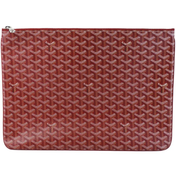 imgrc0075029618 Goyard Sena GM Herringbone Clutch Bag Red