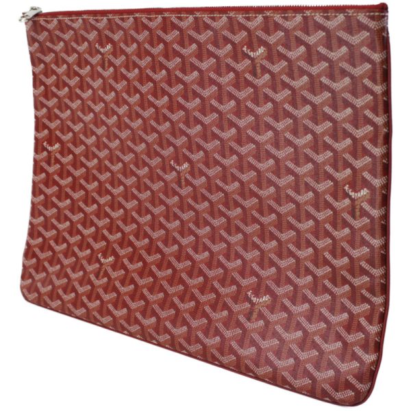 imgrc0075029619 Goyard Sena GM Herringbone Clutch Bag Red