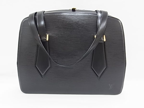 Exif JPEG PICTURE Louis Vuitton Sablon Shoulder Bag Leather Black