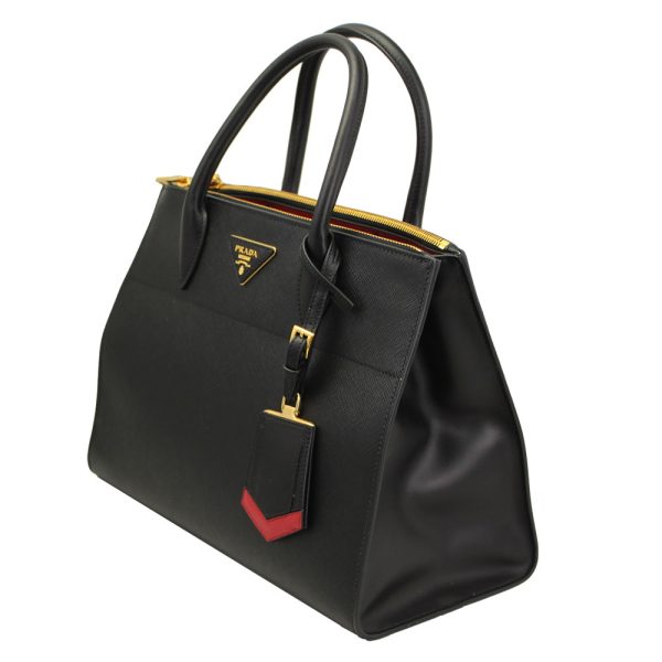 imgrc0078995174 Prada Paradigm 2way Hand Shoulder Bag Black Red