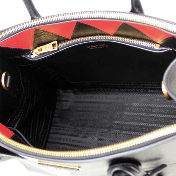 imgrc0078995178 Prada Paradigm 2way Hand Shoulder Bag Black Red