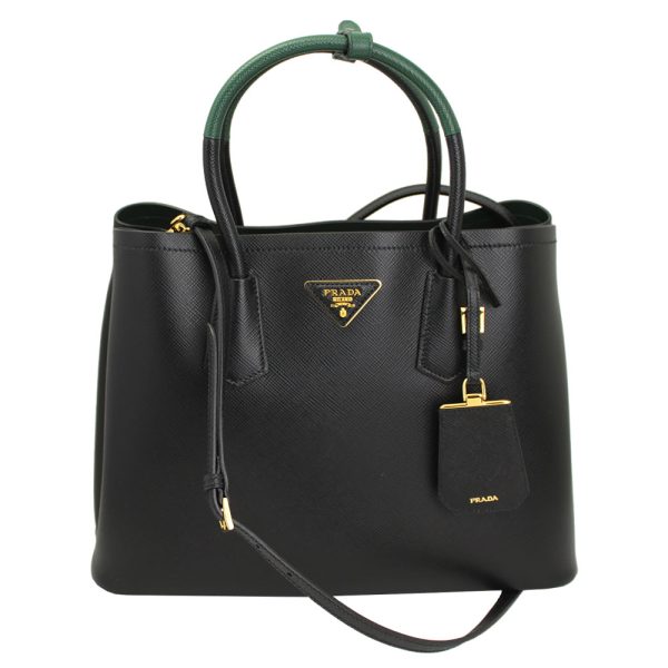 imgrc0078995234 Prada 2way Hand Shoulder Bag Black X Green