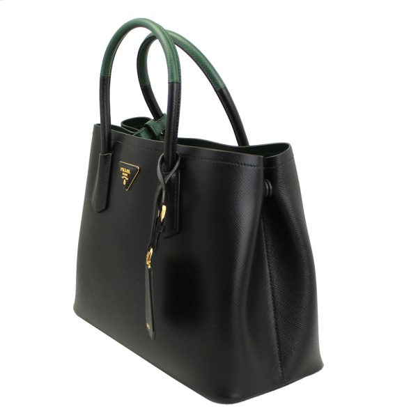 imgrc0078995235 Prada 2way Hand Shoulder Bag Black X Green