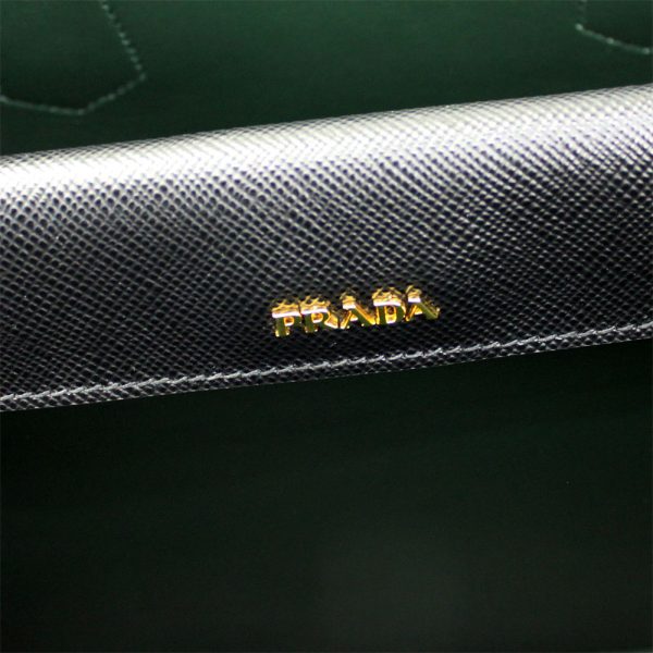 imgrc0078995241 Prada 2way Hand Shoulder Bag Black X Green