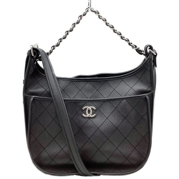 imgrc0080908208 Chanel 2WAY Shoulder Bag Calf Matelasse Shoulder Crossbody Black