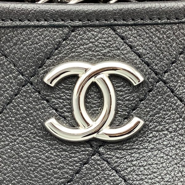 imgrc0080908211 Chanel 2WAY Shoulder Bag Calf Matelasse Shoulder Crossbody Black